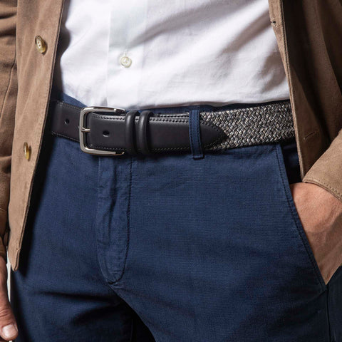 Belt - Wool & Leather grey Armeria Meschieri