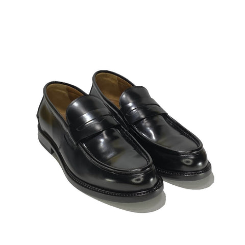 Penny loafers in polished skin
