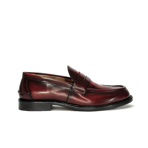 Penny loafers in polished skin