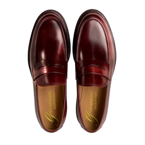Penny loafers in polished skin