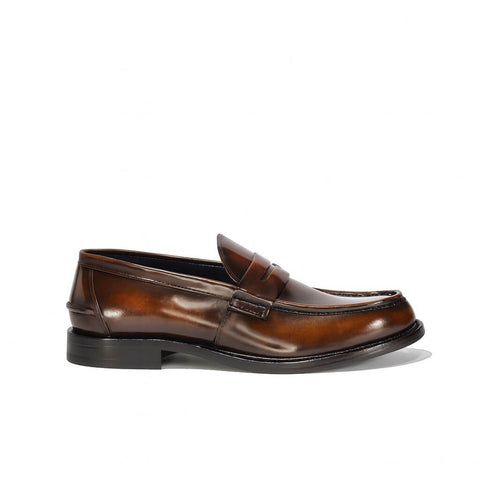Penny loafers in polished skin
