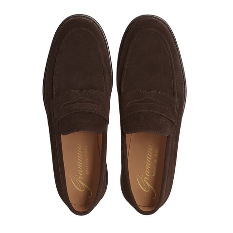 Penny loafers in polished skin