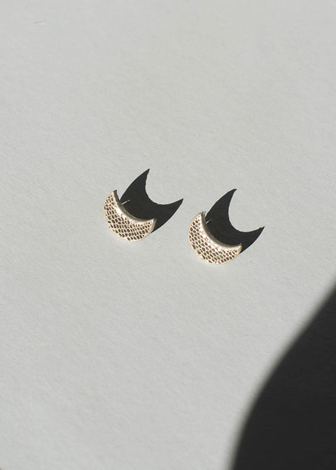 Earrings - Moon Leather Lidia Mallia