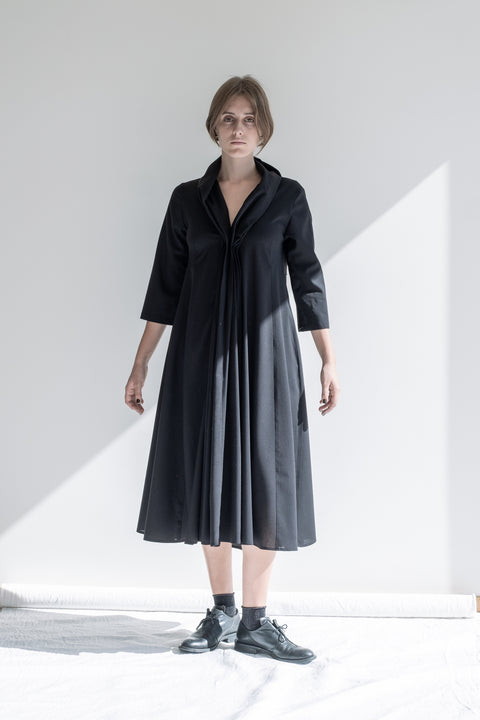 Dress - Accordo in wool gauze fabric Nei Miei Panni