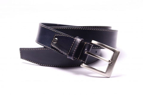 Belt - Art. Cuoio Blu Cuciture Beige Stefano Reda