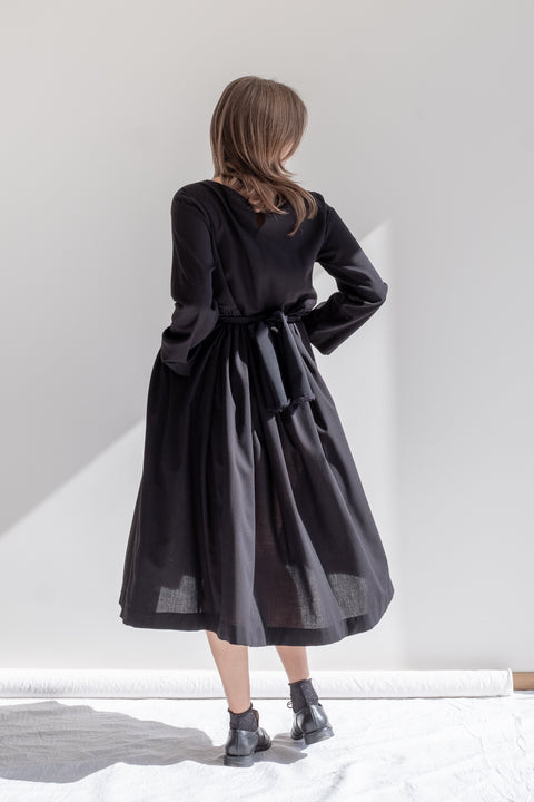 Dress - Porfido in wool gauze fabric Nei Miei Panni