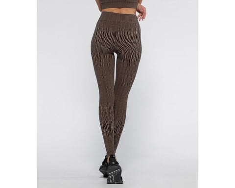 Leggings - Dakota Herringbone Black/Camel Heart and Soul
