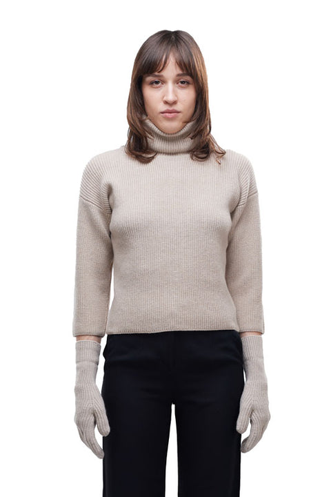Turtleneck - Beige Three-quarter Confezioni Giovi