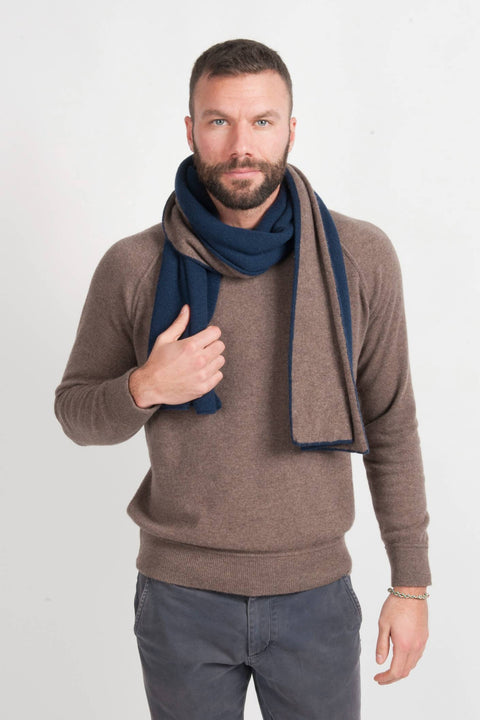 2 TONES DOUBLE SCARF 100 % CASHMERE - Art. 155 Riviera Cashmere
