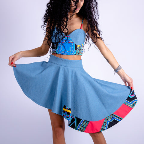 Skirt - Denim Silvia Serafini