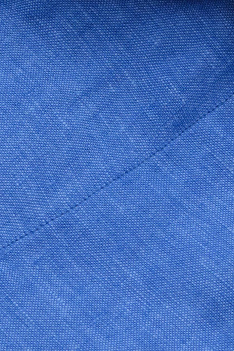 Azure Linen Capri Collar Shirt Cordone 1956