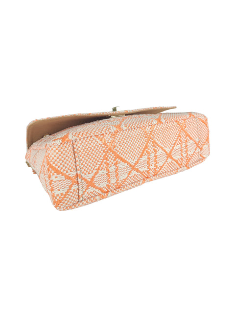 Raffia crossbody bag Florence Leather