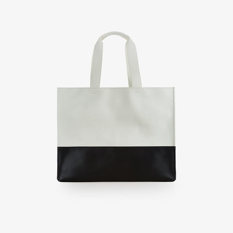 Shopping Bag - East West White 959NINEFIVENINE