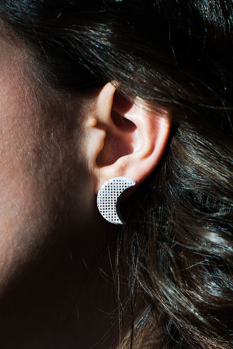 Earrings - Moon Leather Lidia Mallia