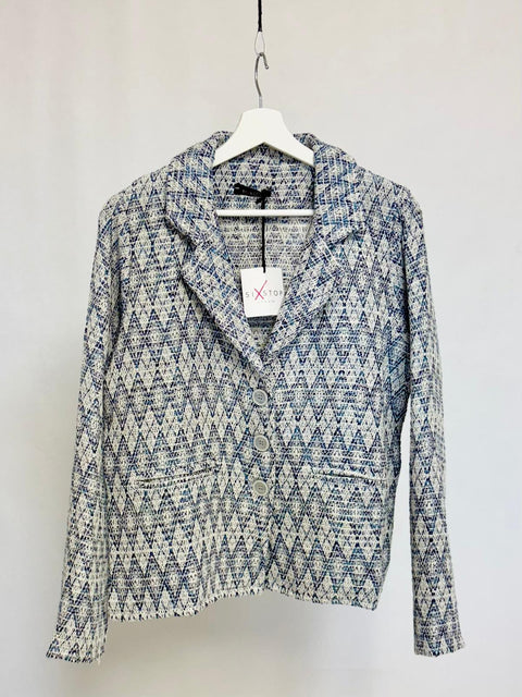 Blazer con fantasia geometrica SixStop