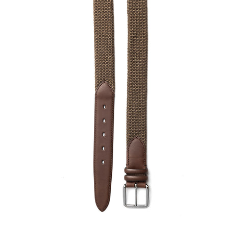 Belt - Linen & Leather brown Armeria Meschieri