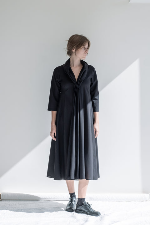 Dress - Accordo in wool gauze fabric Nei Miei Panni