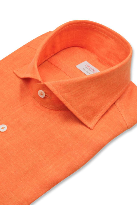 Orange Linen Shirt Cordone 1956