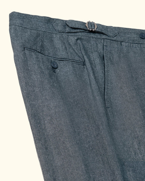 Trousers - Heavy Cotton Grey Pommella Napoli