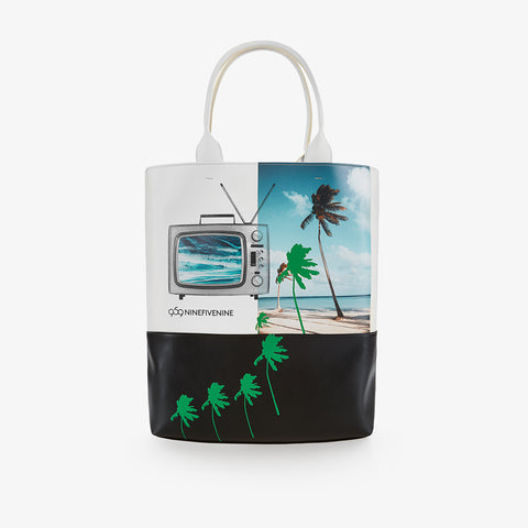 Shopping Bag - Print White 959NINEFIVENINE