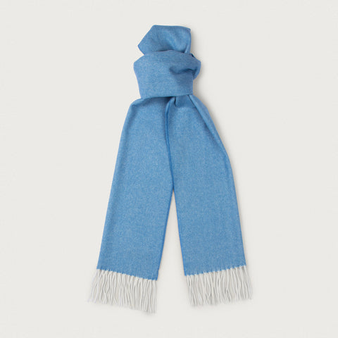 Scarve - Art. Bicolor Chevron Cashemre Scarf Ciel Nick Bronson