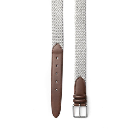 Belt - Linen & Leather white melange Armeria Meschieri