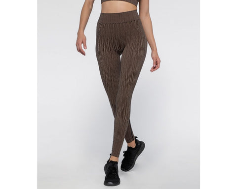 Leggings - Dakota Herringbone Black/Camel Heart and Soul