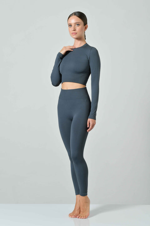 Women's Ribbed Sports Leggings Ilena - art. 602