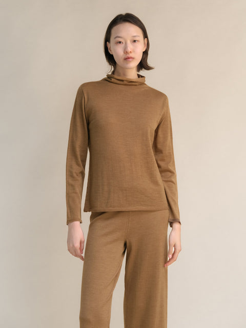 Extra Fine Merino Wool Relaxed Turtleneck (3D-Knit) - Lèmme