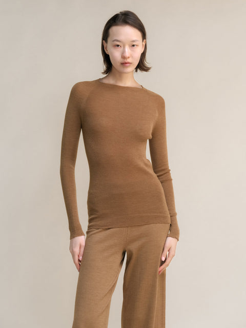 Extra Fine Merino Wool Ribbed 3D-Knit Crewneck Sweater - Lèmme