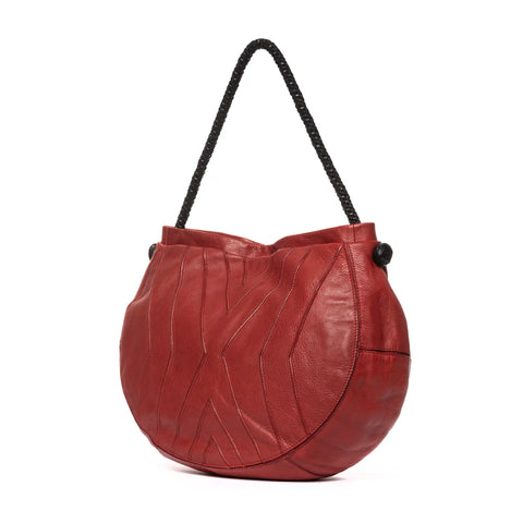 Woven Tote in Washed Garment-Dyed Leather