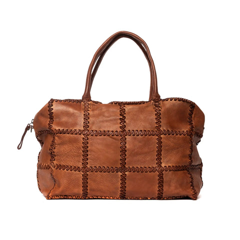 Woven Hobo in Washed Garment-Dyed Leather