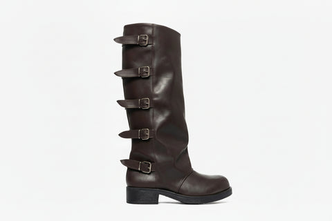 Boot in dark brown leather - Alex Harley