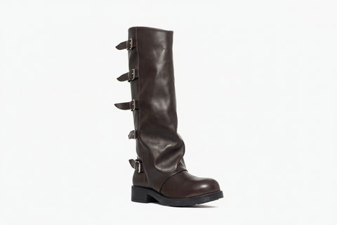 Boot in dark brown leather - Alex Harley