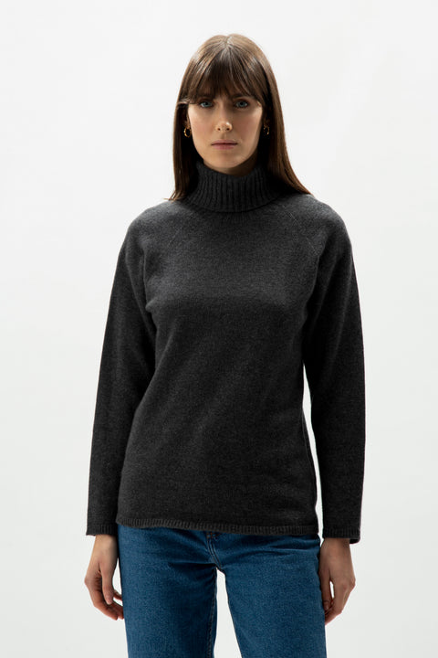 Cashmere Mix Turtleneck Sweater (3D-Knit) - Lèmme