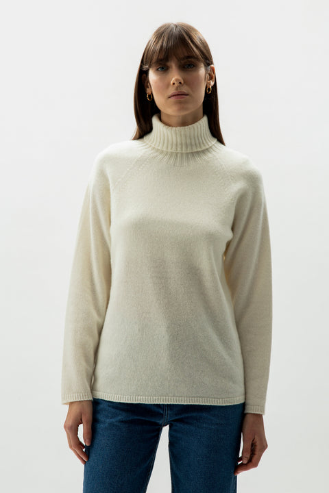 Cashmere Mix Turtleneck Sweater (3D-Knit) - Lèmme
