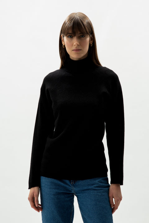 Cashmere Mix Turtleneck Sweater (3D-Knit) - Lèmme
