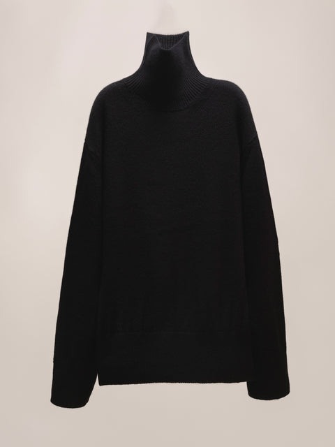 Pure Cashmere Maxi High Neck Sweater - Lèmme
