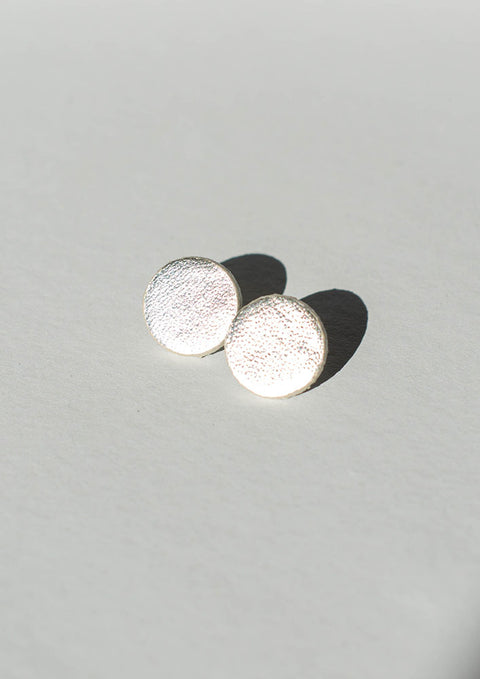 Earrings - Large Leather Buttons Lidia Mallia