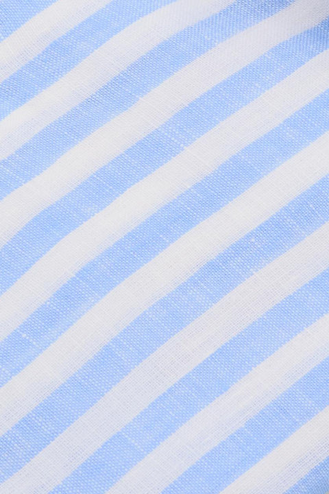 Striped Linen Shirt Blue Cordone 1956