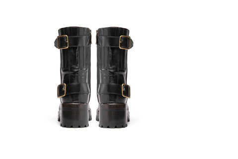 Calf leather ankle boots with lining - art. 21394