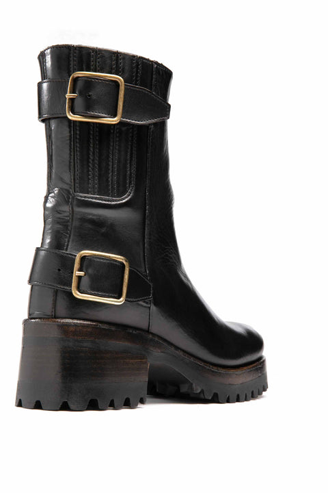 Calf leather ankle boots with lining - art. 21394