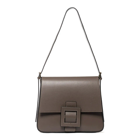 Flap Satchel in Box Leather