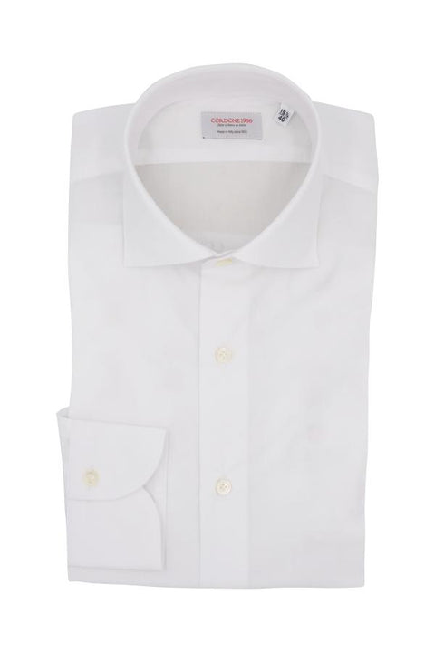 White Popeline Solid Shirt Cordone 1956