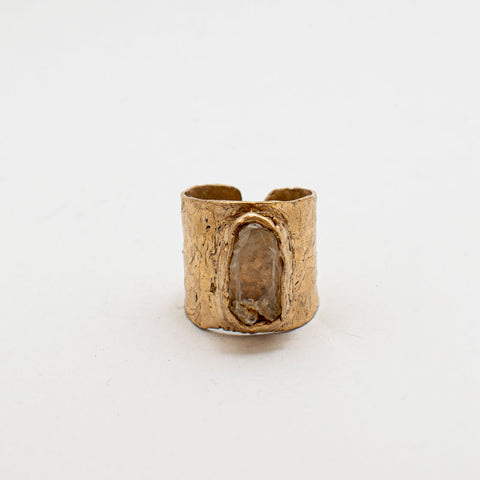 Ring - Ring with rough Stone Axum Monili
