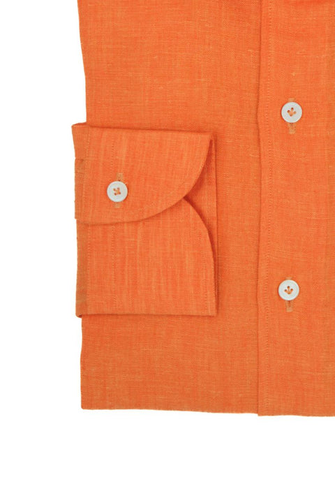 Orange Linen Shirt Cordone 1956
