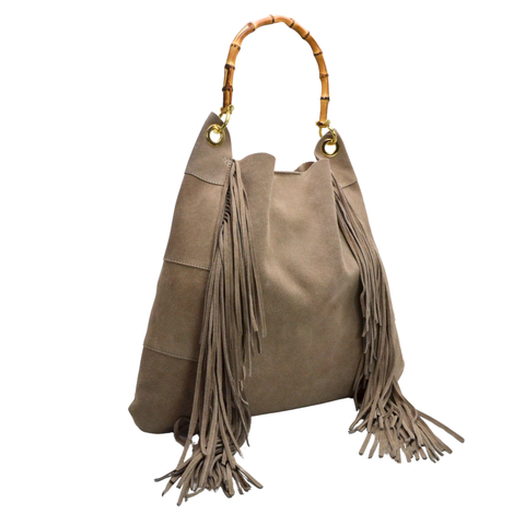 Lidia - Camoscio Taupe - Claudia Firenze