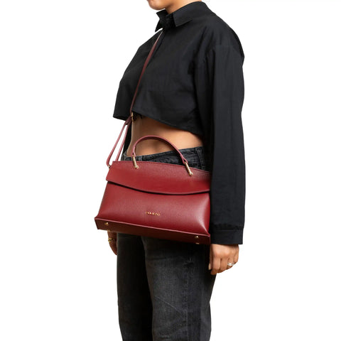 Small Satchel in Pebbled (Dollaro) Leather