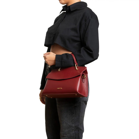 Small Satchel in Pebbled (Dollaro) Leather