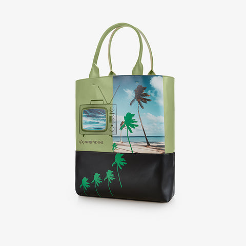 Shopping Bag - Print Green 959NINEFIVENINE